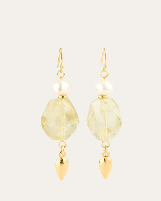Gold Fish Wire Earrings w Ma